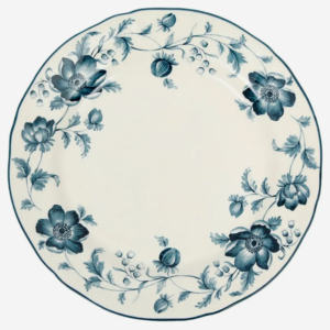 Assiette en faïence bleue