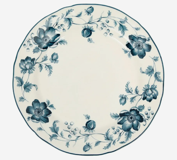 Assiette en faïence bleue