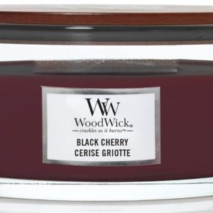 Photo de la WoodWick Ellipse, une bougie à la cerise